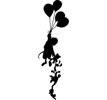 Sticker bambini silhouette volo bimba - TenStickers