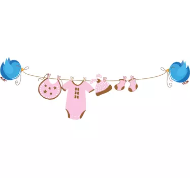 Sticker bambini stenditoio abiti bimba - TenStickers