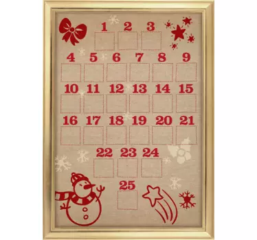 Sticker Calendario Avvento Natale - TenStickers