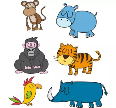 Adesivo murale animali dormienti - TenStickers