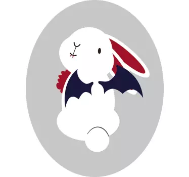 Adesivo Halloween coniglio pipistrello - TenStickers