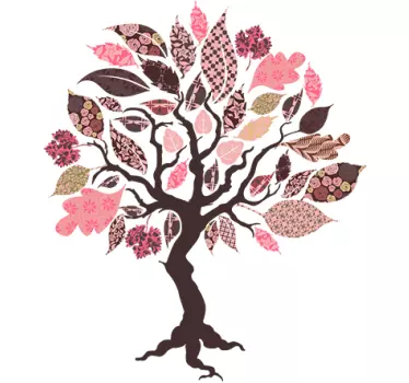 Sticker da sala albero patchwork - TenStickers
