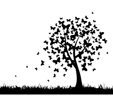 Sticker decorativo albero di farfalle - TenStickers