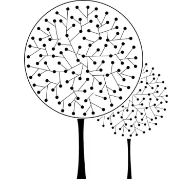 Sticker decorativo albero molecolare - TenStickers