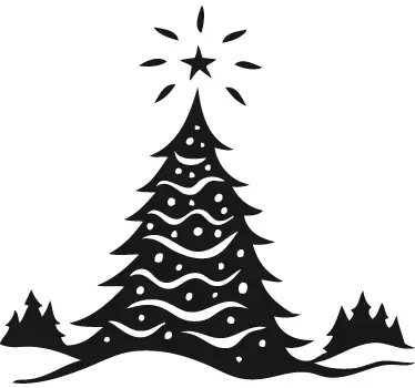 Sticker decorativo albero Natale 3 - TenStickers