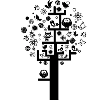Sticker Decorativo Albero Stilizzato - TenStickers