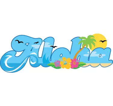 Sticker decorativo aloha - TenStickers