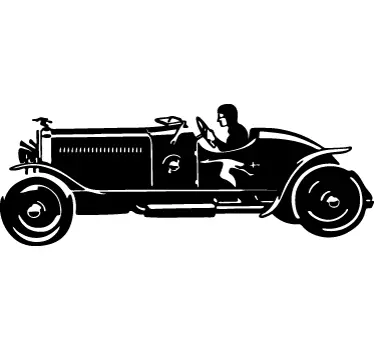 Sticker decorativo auto da corsa d'epoca - TenStickers
