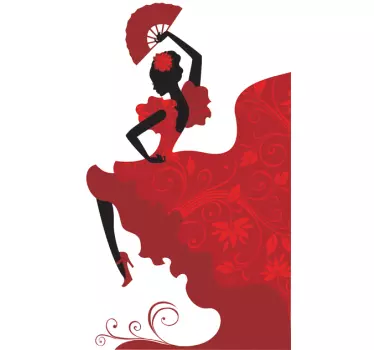 Sticker decorativo ballerina di flamenco - TenStickers