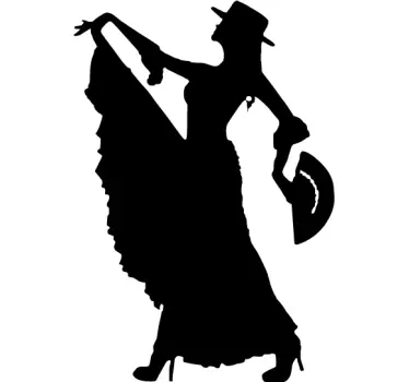 Sticker decorativo ballerina flamenco - TenStickers