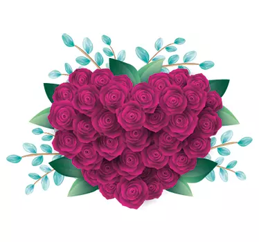 Sticker decorativo boccioli di rosa - TenStickers