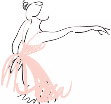Sticker decorativo bozza balletto - TenStickers
