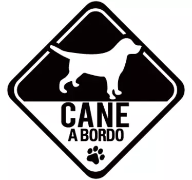 Sticker decorativo cane a bordo invertito - TenStickers