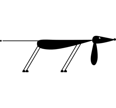 Sticker decorativo cane bassotto - TenStickers