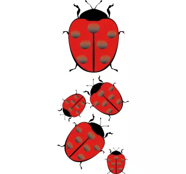 Sticker decorativo coccinelle - TenStickers