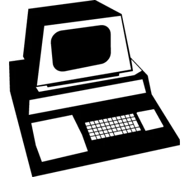 Sticker decorativo computer anni '80 - TenStickers