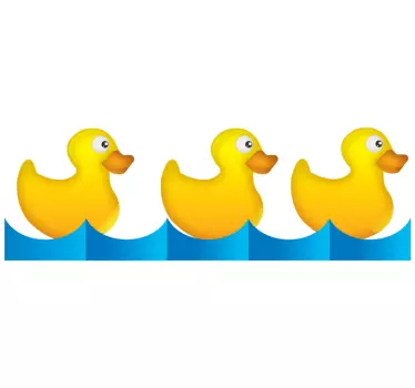 Sticker decorativo cornice paperelle - TenStickers