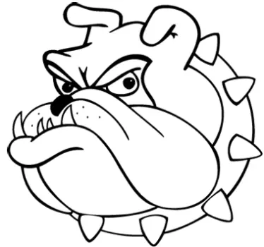 Sticker decorativo disegno bulldog - TenStickers