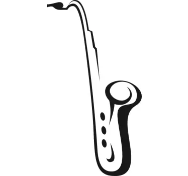 Sticker decorativo disegno sax - TenStickers