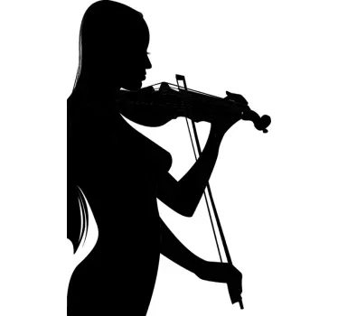 Sticker decorativo donna con violino - TenStickers