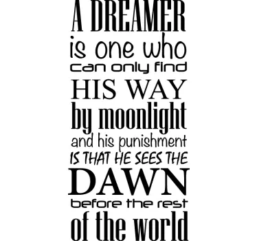 Sticker decorativo dreamer Oscar Wilde - TenStickers