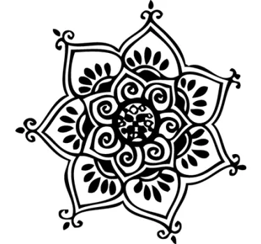 Sticker decorativo fiore a sette petali - TenStickers