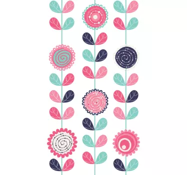 Sticker decorativo fiori in verticale - TenStickers