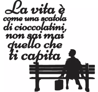 Sticker decorativo frase Forrest Gump - TenStickers