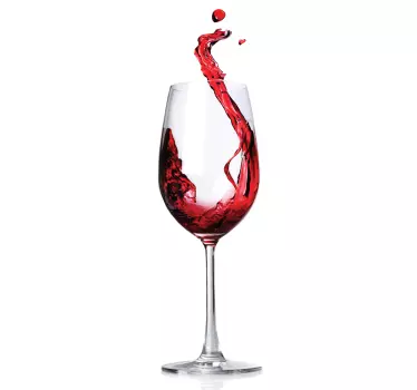 Sticker decorativo frigo calice di vino - TenStickers