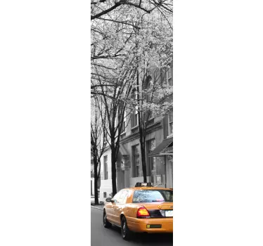 Sticker decorativo frigo taxi New York - TenStickers