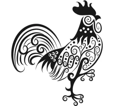 Sticker decorativo galletto astratto - TenStickers