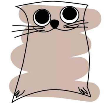 Sticker decorativo gatto crema - TenStickers
