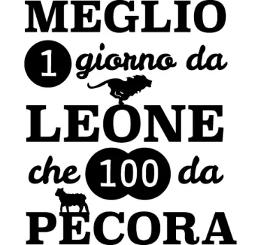 Sticker decorativo giorno da leone - TenStickers