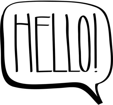 Sticker decorativo Hello fumetti - TenStickers