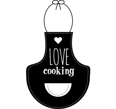 Sticker decorativo I love cooking - TenStickers