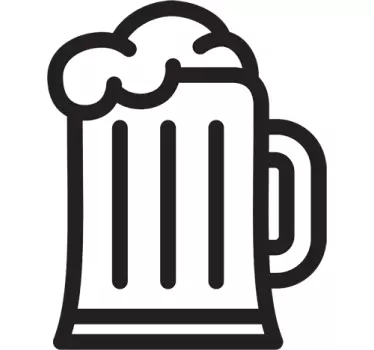 Sticker decorativo icona birra - TenStickers