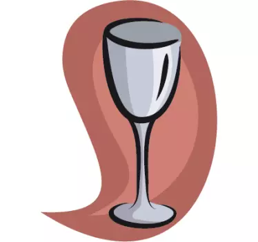 Sticker decorativo icona calice di vino - TenStickers