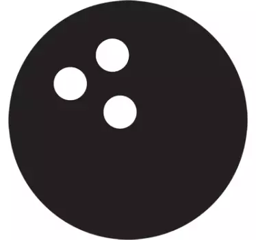 Sticker decorativo icona palla bowling - TenStickers
