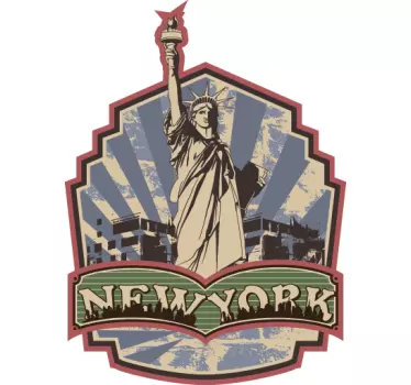 Sticker decorativo icona retrò New York - TenStickers