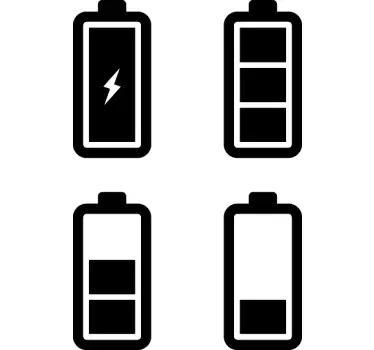 Sticker decorativo icone batteria - TenStickers