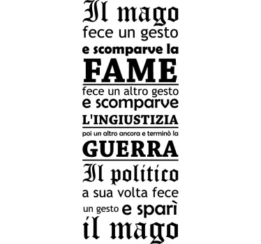 Sticker decorativo il mago e il politico - TenStickers