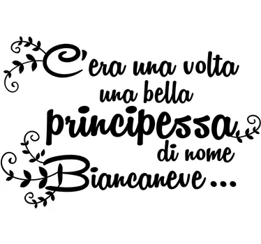 Sticker decorativo inizio Biancaneve - TenStickers