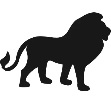 Sticker decorativo lavagna silhouette leone - TenStickers