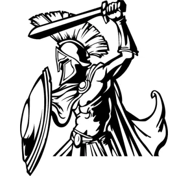 Sticker decorativo Leonidas stilizzato - TenStickers