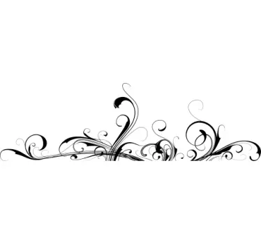 Sticker decorativo linea eleganza floreale - TenStickers