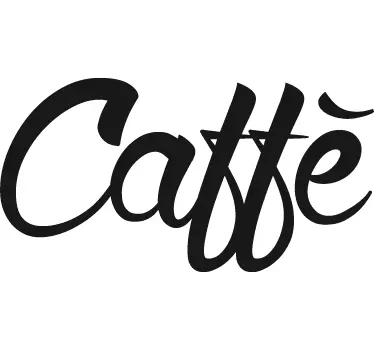 Sticker decorativo logo caffè - TenStickers