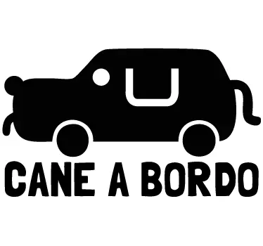 Sticker decorativo logo cane a bordo - TenStickers