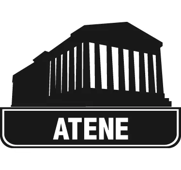 Sticker decorativo logo città Atene - TenStickers