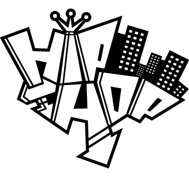Sticker decorativo logo hip hop 2 - TenStickers