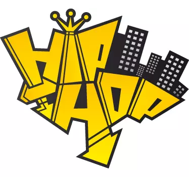 Sticker decorativo logo Hip Hop - TenStickers